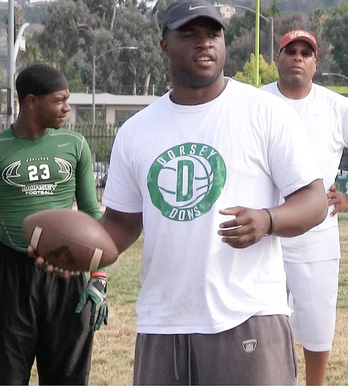 Dorsey football coach Stafon Johnson was hired in 2019.