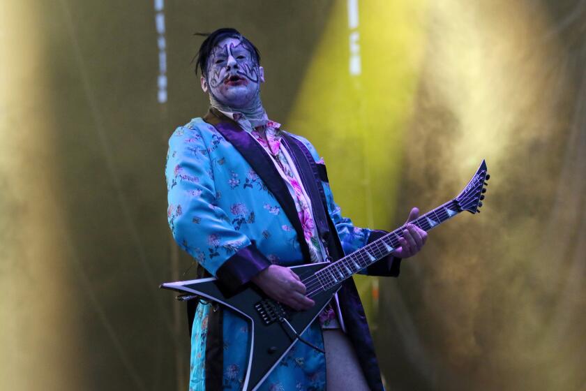 MEXICO CITY, MEXICO - MAY 3: Wes Borland of Limp Bizkit performs on stage during the Domination Festival 2019 at Foro Sol on May 3, 2019 in Mexico City, Mexico. (Photo by Adrián Monroy/Medios y Media/Getty Images)