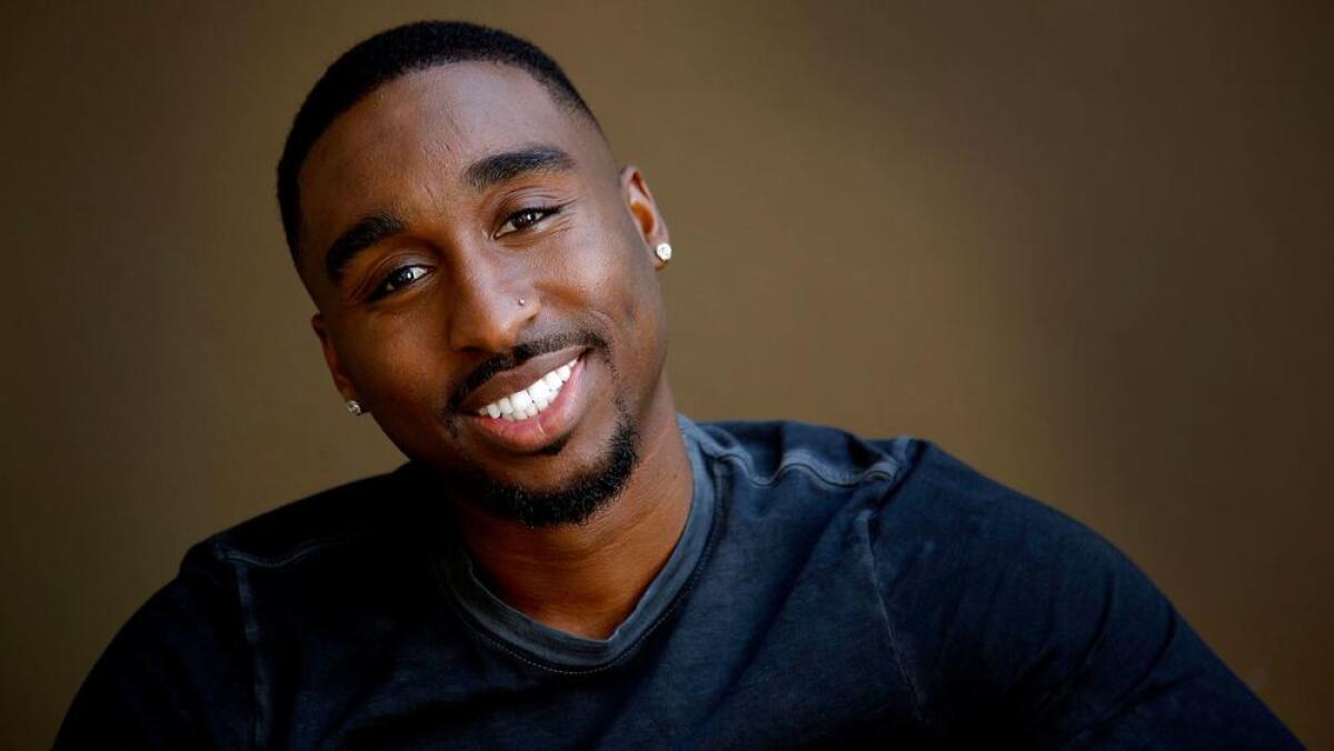 Demetrius Shipp Jr. portrays the late Tupac Shakur in the upcoming biopic "All Eyez on Me."