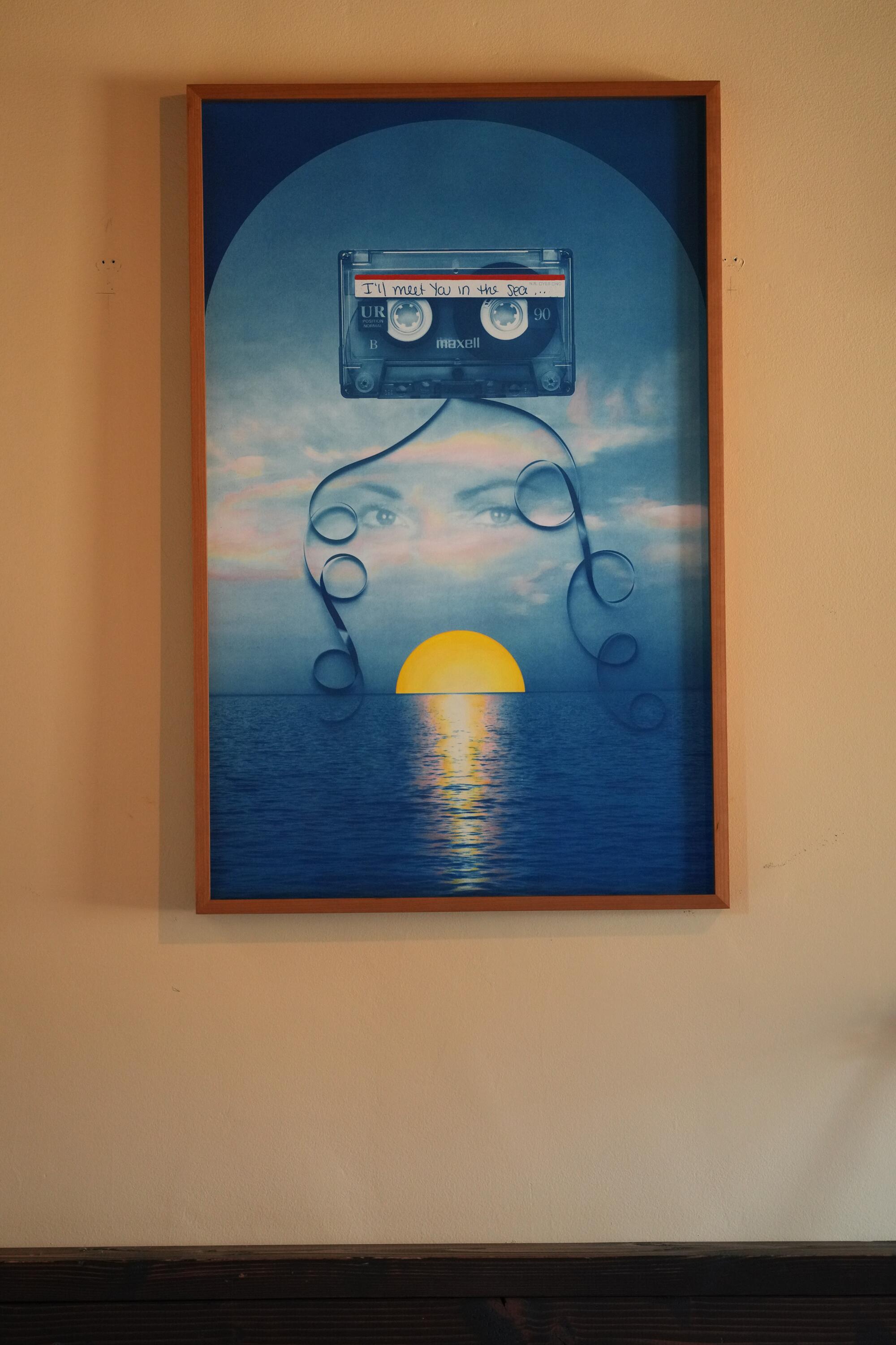 Uma obra de arte na parede.