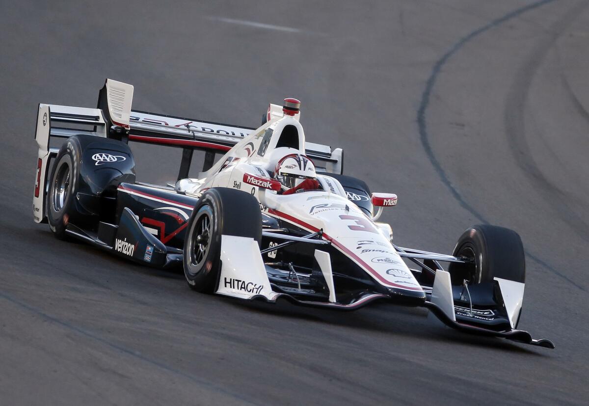 Helio Castroneves will once again start from the pole at the Long Beach Grand Prix.