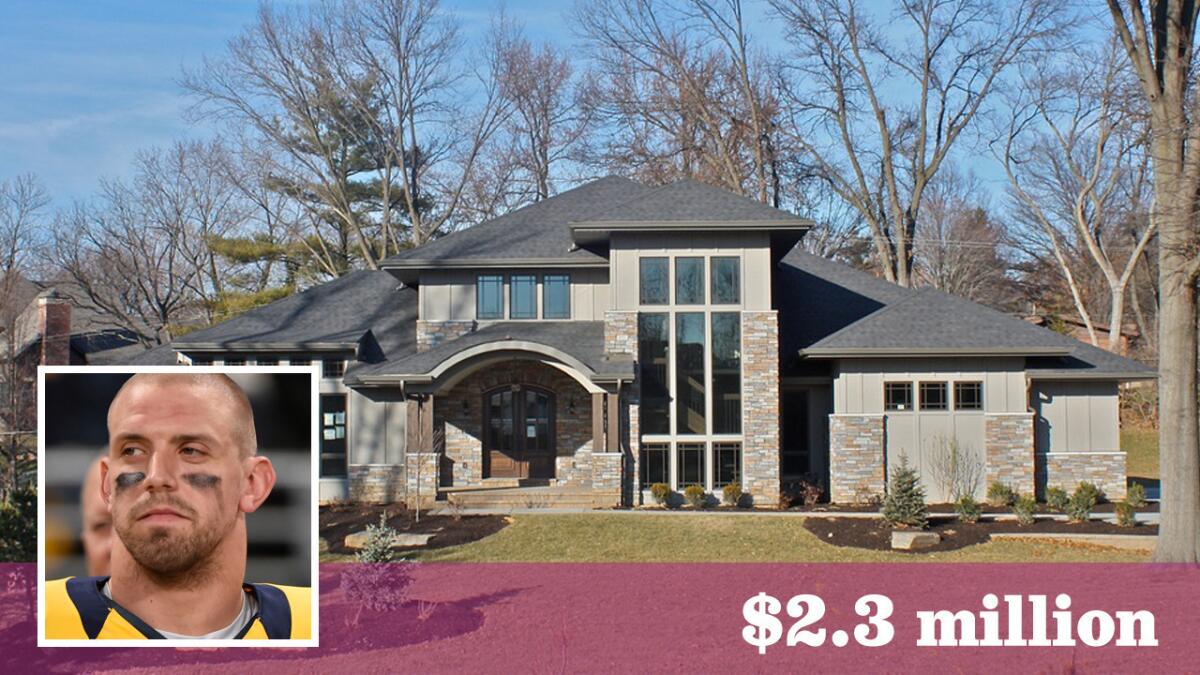 L.A. Rams linebacker James Laurinaitis has listed his home in Creve Coeur, Mo., for sale at $2.3 million.