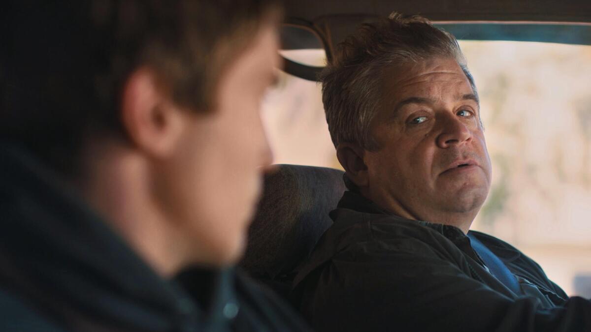 Patton Oswalt, right, and writer-director-actor James Morosini in 'I Love My Dad.'