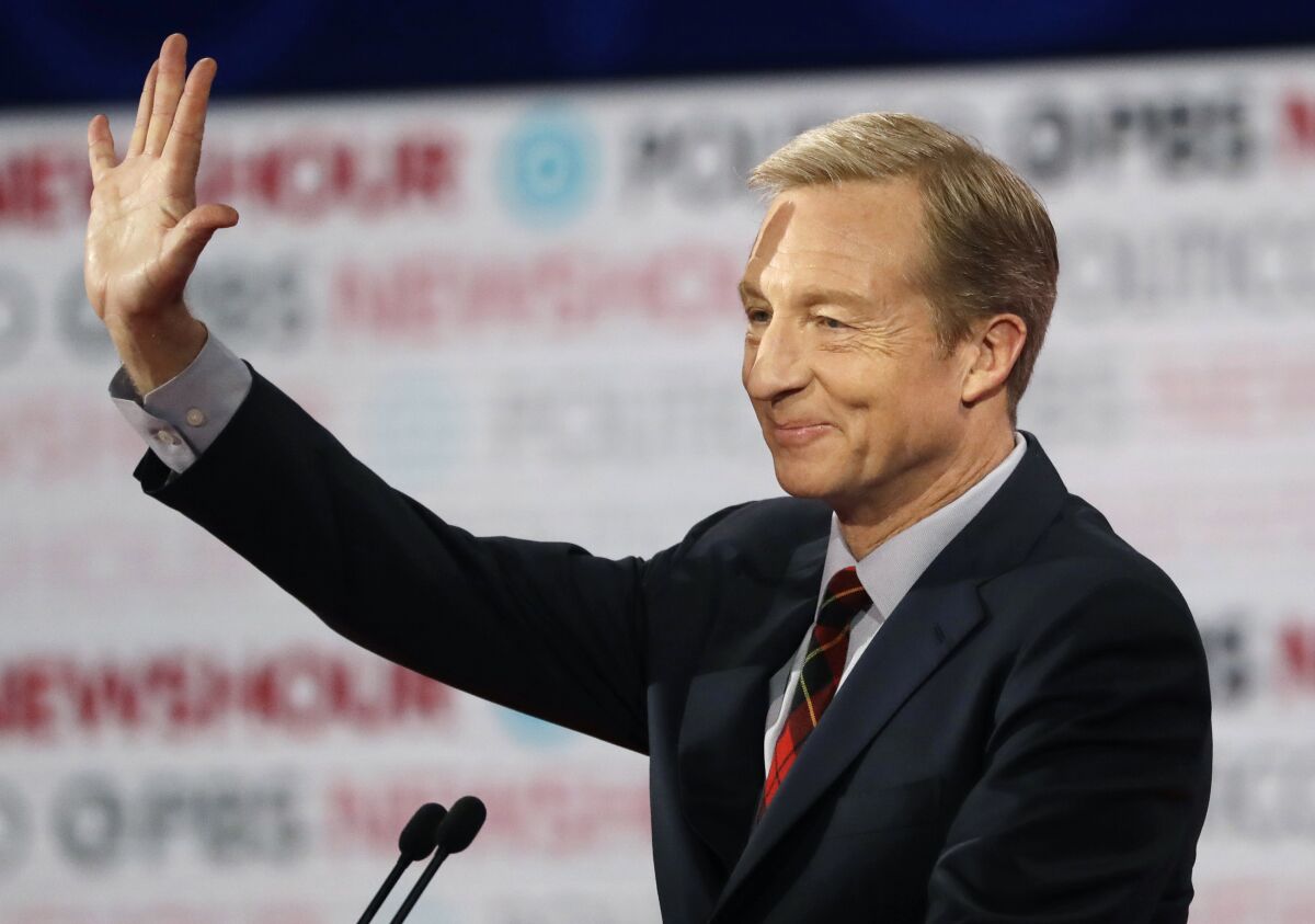 Democratic presidential candidate and businessman Tom Steyer.