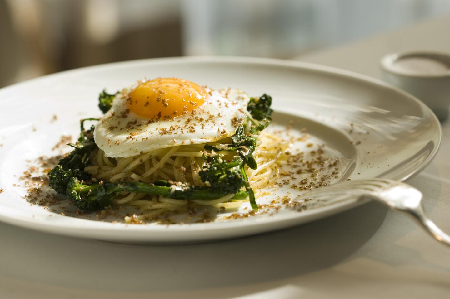 Recipe: Spaghetti with bottarga and fried egg.