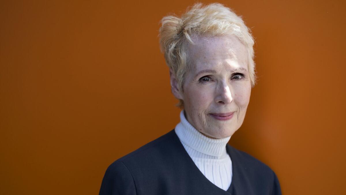 E. Jean Carroll is photographed June 23, 2019, in New York. Carroll, a New York-based advice columnist, says Donald Trump sexually assaulted her in a dressing room at a Manhattan department store in the mid-1990s. Trump denies knowing Carroll.