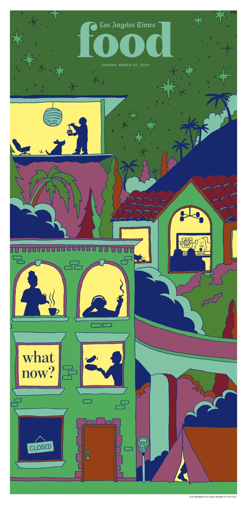 Los Angeles Times Food section covers, Sunday, March 22, 2020