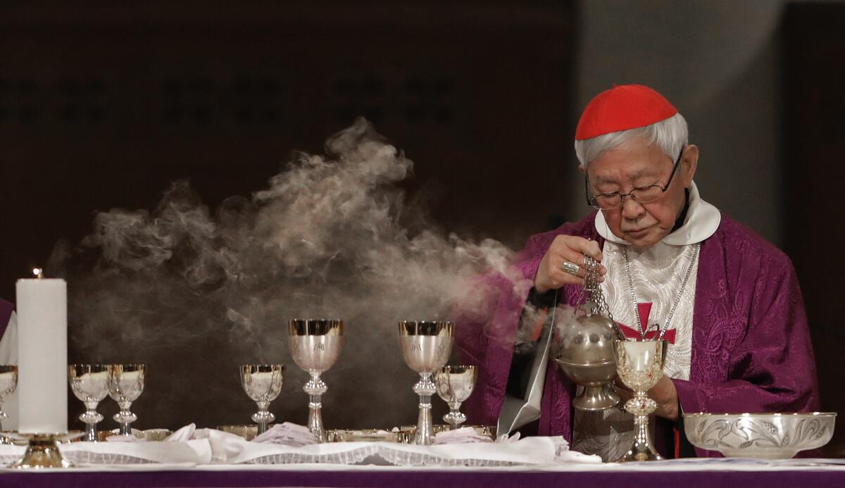 ARCHIVO - El cardenal Joseph Zen.