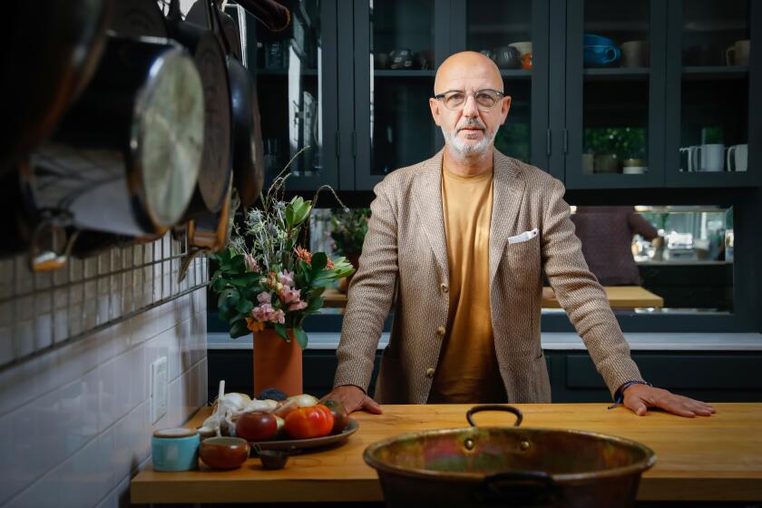 LOS ANGELES, CA - SEPTEMBER 27, 2022: Franco Pepe, the subject of a recent Chef's Table episode on Netflix, who is one of Italy's most acclaimed pizza makers, is photographed on Tuesday, September 27, 2022. (Christina House / Los Angeles Times)