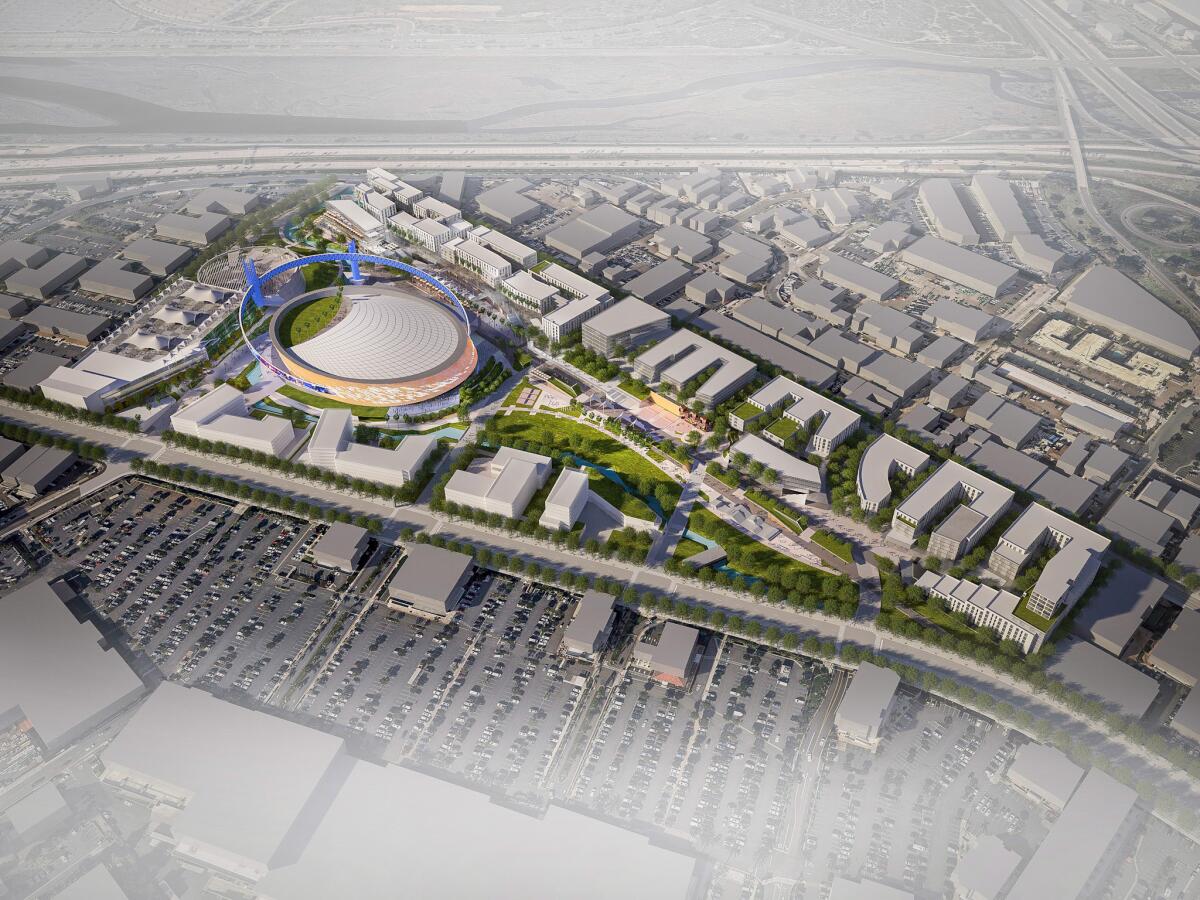 An artist rendering shows The Toll Brothers' proposal for redevelopment of the Sports Arena site.