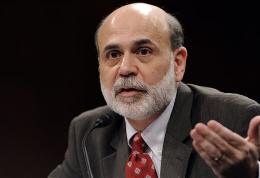 Federal Reserve Chairman Ben Bernanke testifies before the Joint Economic Committee on Capitol Hill in Washington, Tuesday, May 5, 2009. (AP Photo/Susan Walsh)