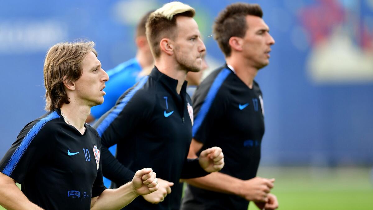 Croatia's Luka Modric, Ivan Rakitic and forward Mario Mandzukic are part of formidable midfield.