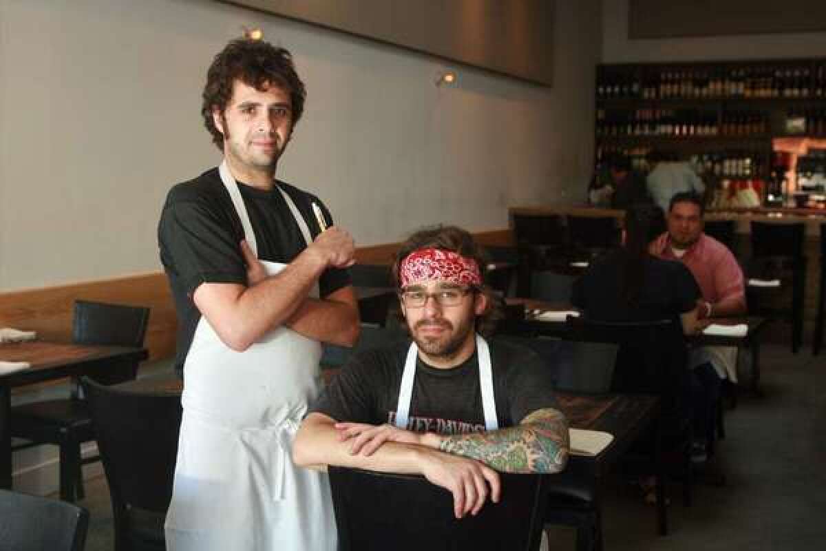 Jon Shook and Vinny Dotolo at Animal restaurant.
