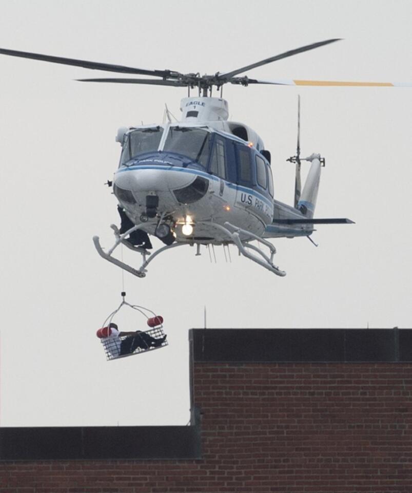 Rooftop rescue at Navy Yard