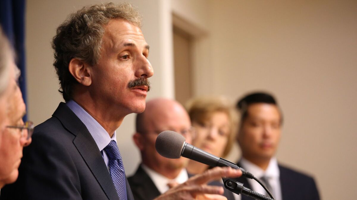 Los Angeles City Atty. Mike Feuer is among several prosecutors who signed a letter against Atty. Gen. Jeff Sessions' criminal sentencing priorities. (Glenn Koenig / Los Angeles Times)