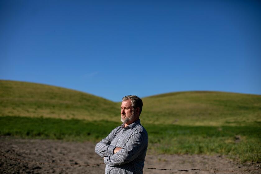 TEMPLETON, CA - MARCH 21: Scott Shirley, a winemaker in Paso Robles who contracted Valley Fever in Dec. 2018, poses for a portrait on Monday, March 21, 2022 in Templeton, CA. {({photographer} / Los Angeles Times)