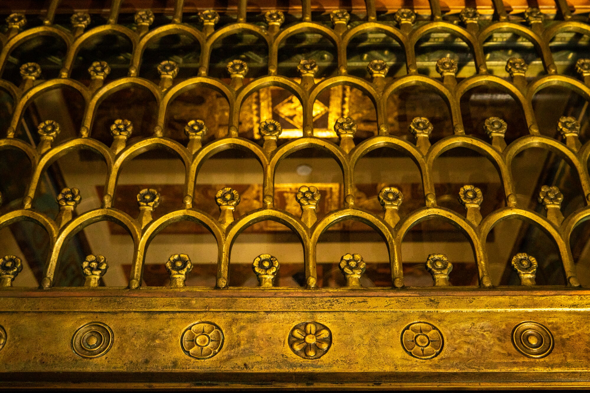 Detailed view of features in the historic Trust Building.