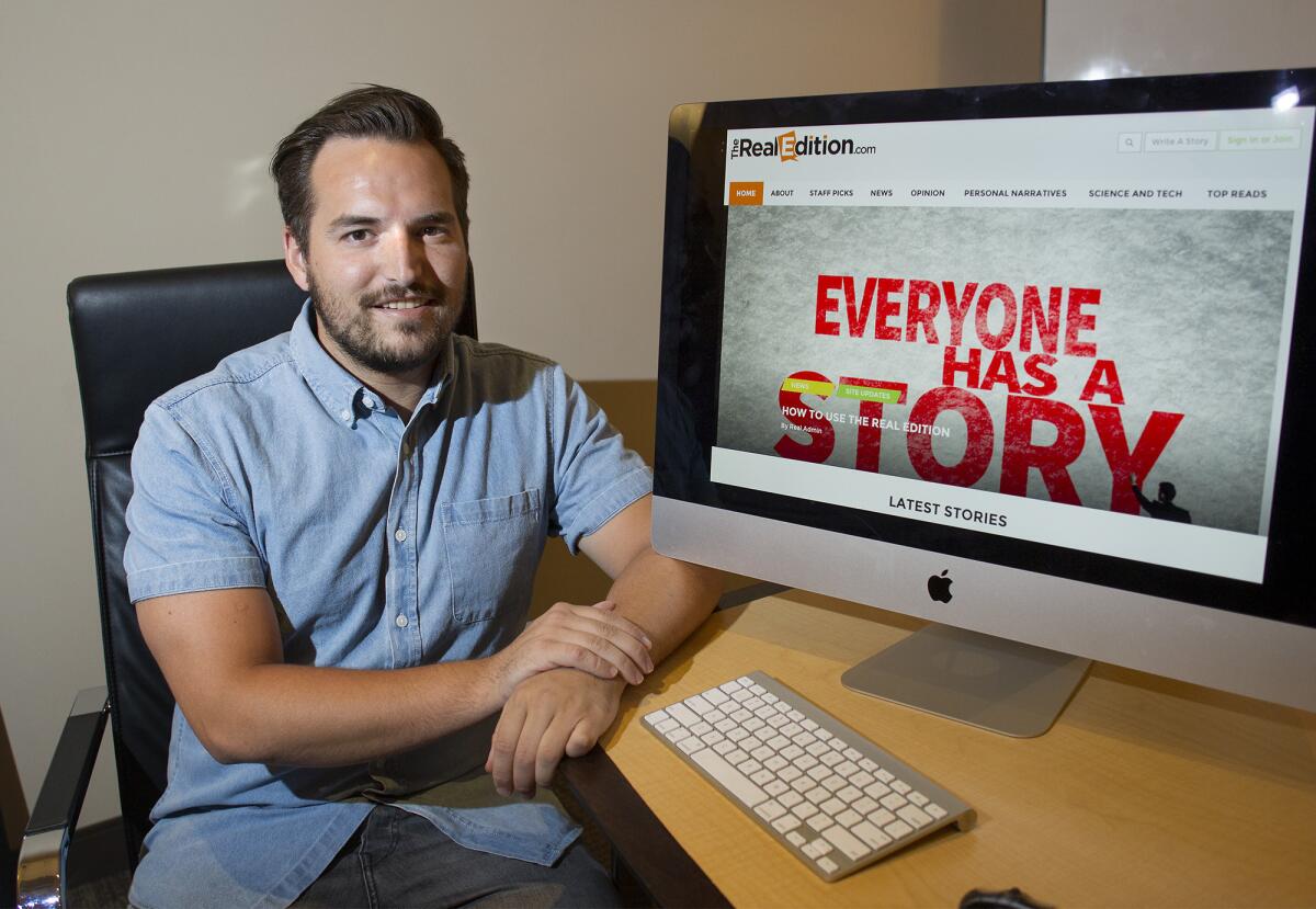 Matt Mendoza is co-founder of TheRealEdition.com, a website and online community for recovering addicts. The site is run out of a Newport Beach office.