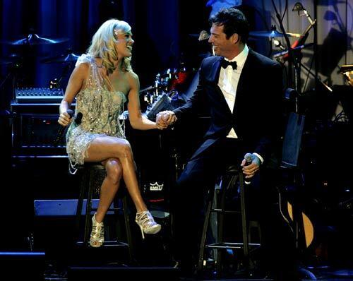 Carrie Underwood and Harry Connick Jr.
