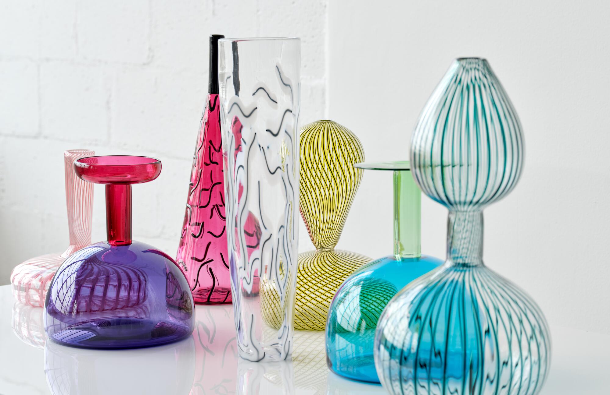 Colorful glass objects 