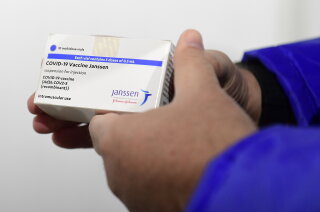 COVID-19 vaccine supply rebounds as L.A. County hopes to
rapidly immunize more residents 2 A pharmacist holds a box of Johnson & Johnson vaccines.