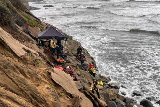 A man who became trapped in a crevasse at Sunset Cliffs in San Diego was rescued
