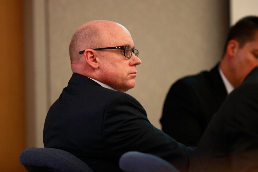 In this 2015 file photo, Jeffrey Barton listens to opening statements at the Vista Courthouse during his first trial.