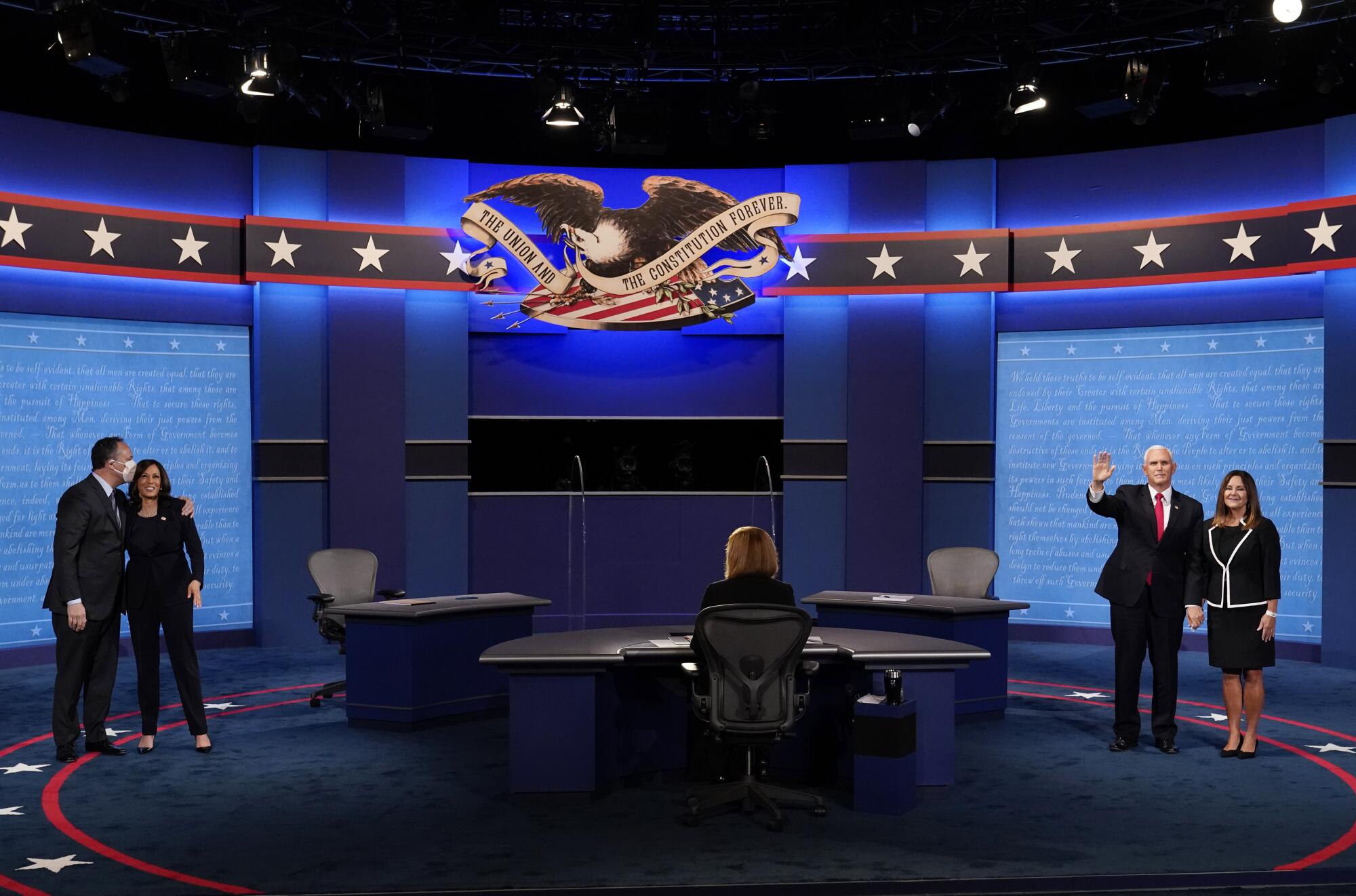 Candidates on debate stage