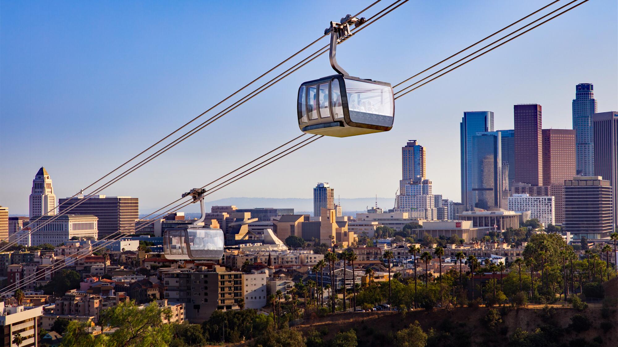 Rendering of the Gondola Skyline to Dodger Stadium.