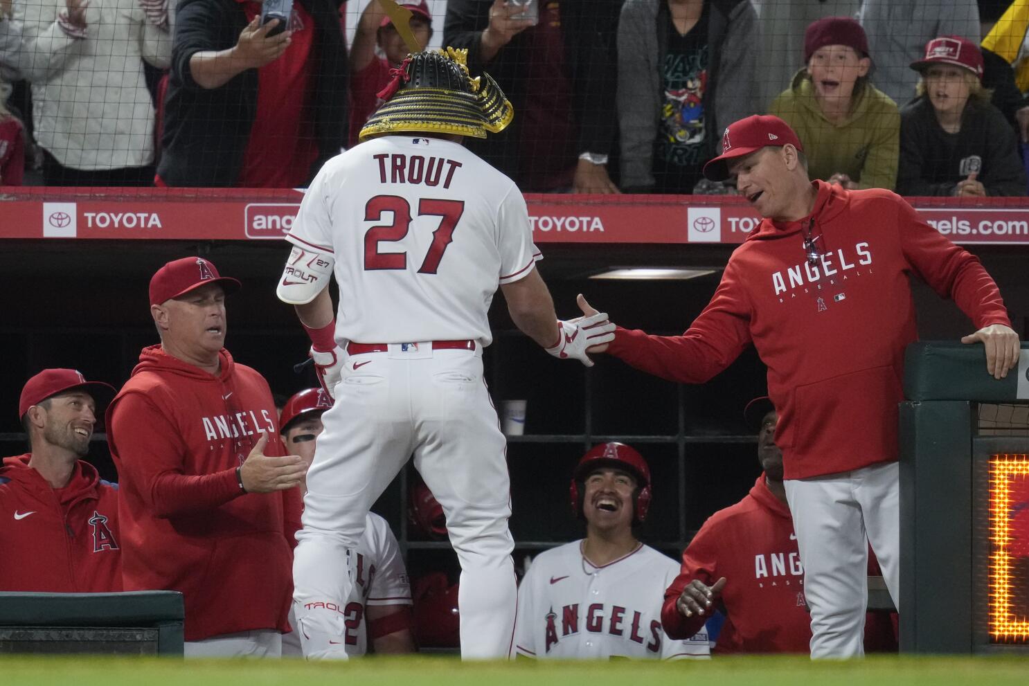 Mike Trout nearly hit by pitch in Team USA friendly against LA Angels