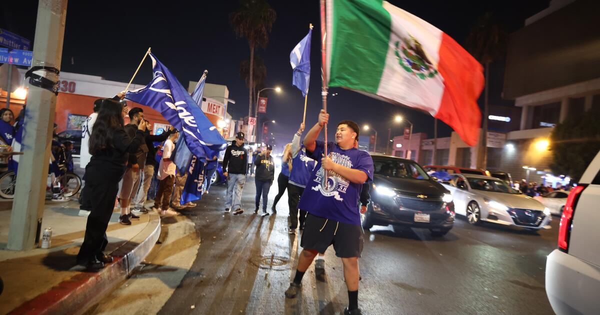 L.A. takes to the streets with fireworks, joy as Dodgers win World Series