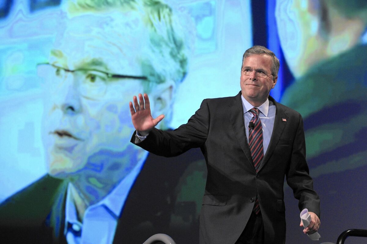Former Florida Gov. Jeb Bush, at an economic growth summit last week, will travel to Germany, Poland and Estonia this week before officially starting his White House bid.
