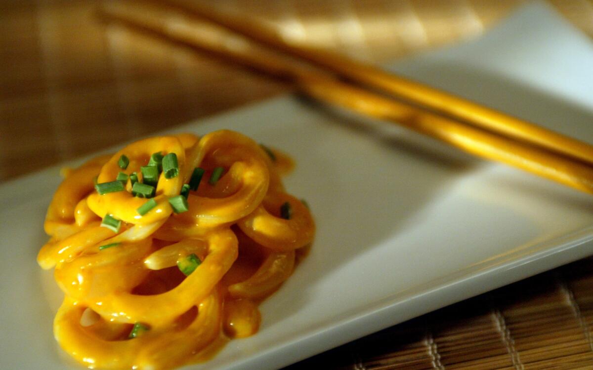 Cuttlefish pasta with uni sauce