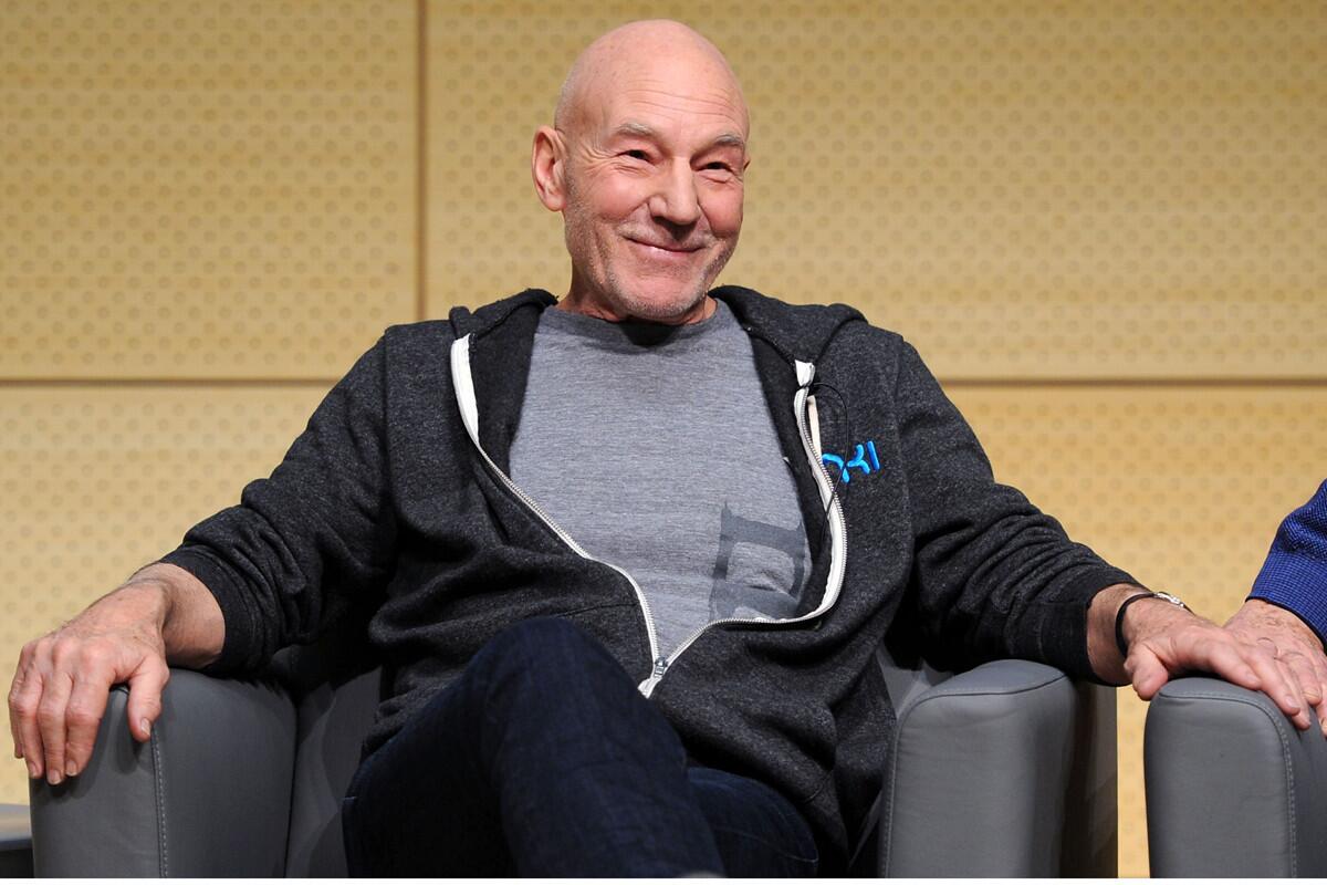 Patrick Stewart at an appearance in New York City.