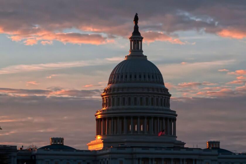 FILE - In this June 20, 2017, file photo, the U.S. Capitol in Washington, at sunrise. Thereâll be two new faces in the Senate and plenty of familiar but stubborn problems facing Congress in 2018, starting with a Jan. 19 deadline to reach a bipartisan budget pact and avert a partial government shutdown (AP Photo/J. Scott Applewhite, File)