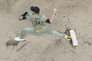 San Diego Padres' Michael King throws during the first inning of a baseball game against the Milwaukee Brewers Wednesday, April 17, 2024, in Milwaukee. (AP Photo/Morry Gash)