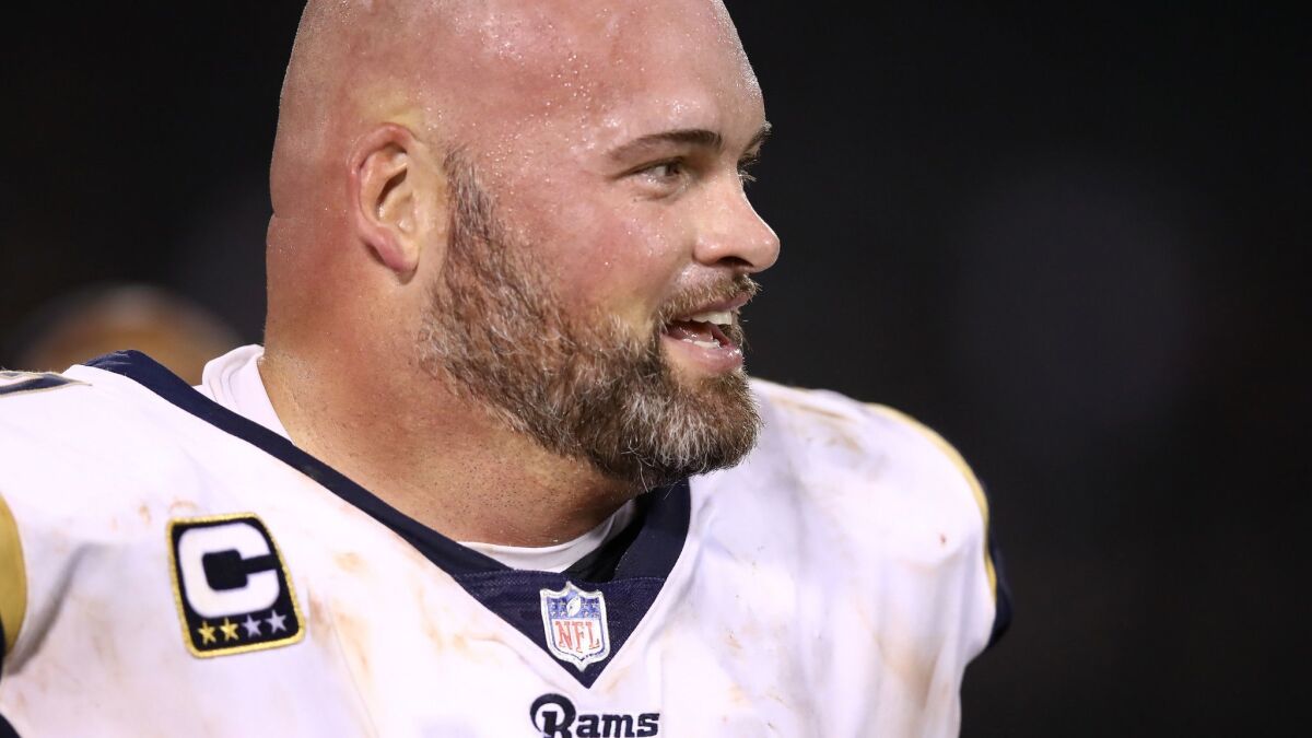 Rams' Andrew Whitworth was voted by his teammates as one of the team's captains this season.