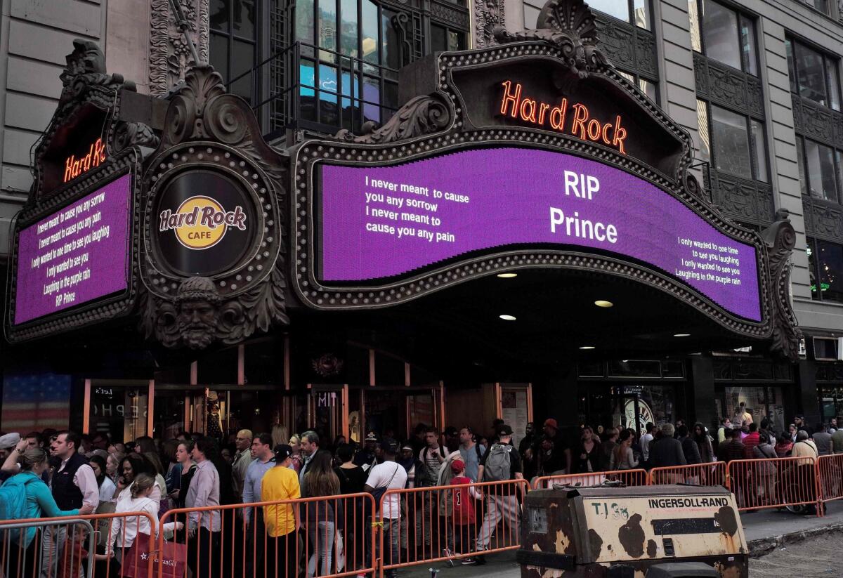 The Hard Rock Cafe in New York.