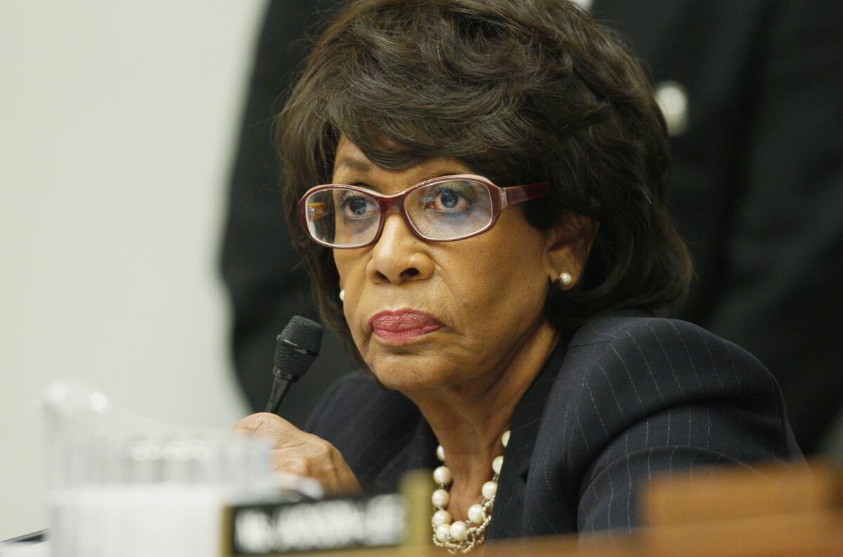 Rep. Maxine Waters (D-Los Angeles) questions witnesses during a hearing in Washington, D.C., on Oct. 28, 2009.