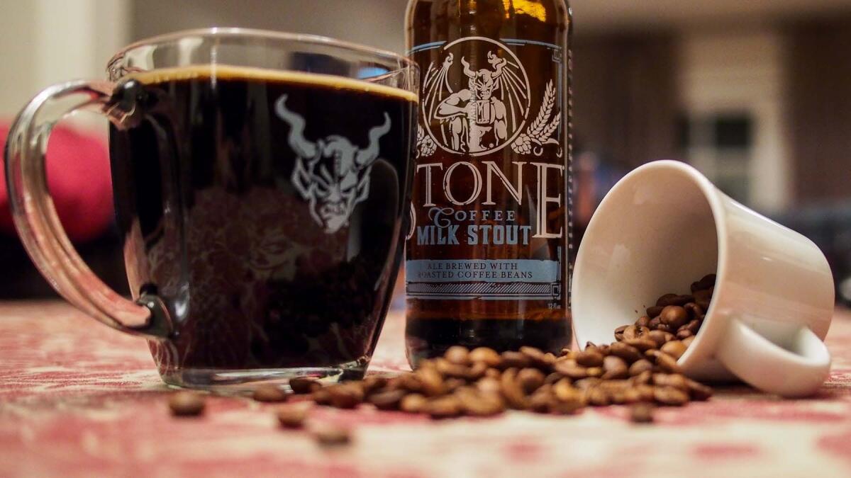 Stone Brewing Co. coffee milk stout pairs well with a banana cream pie, coconut cream pie or pumpkin pie.