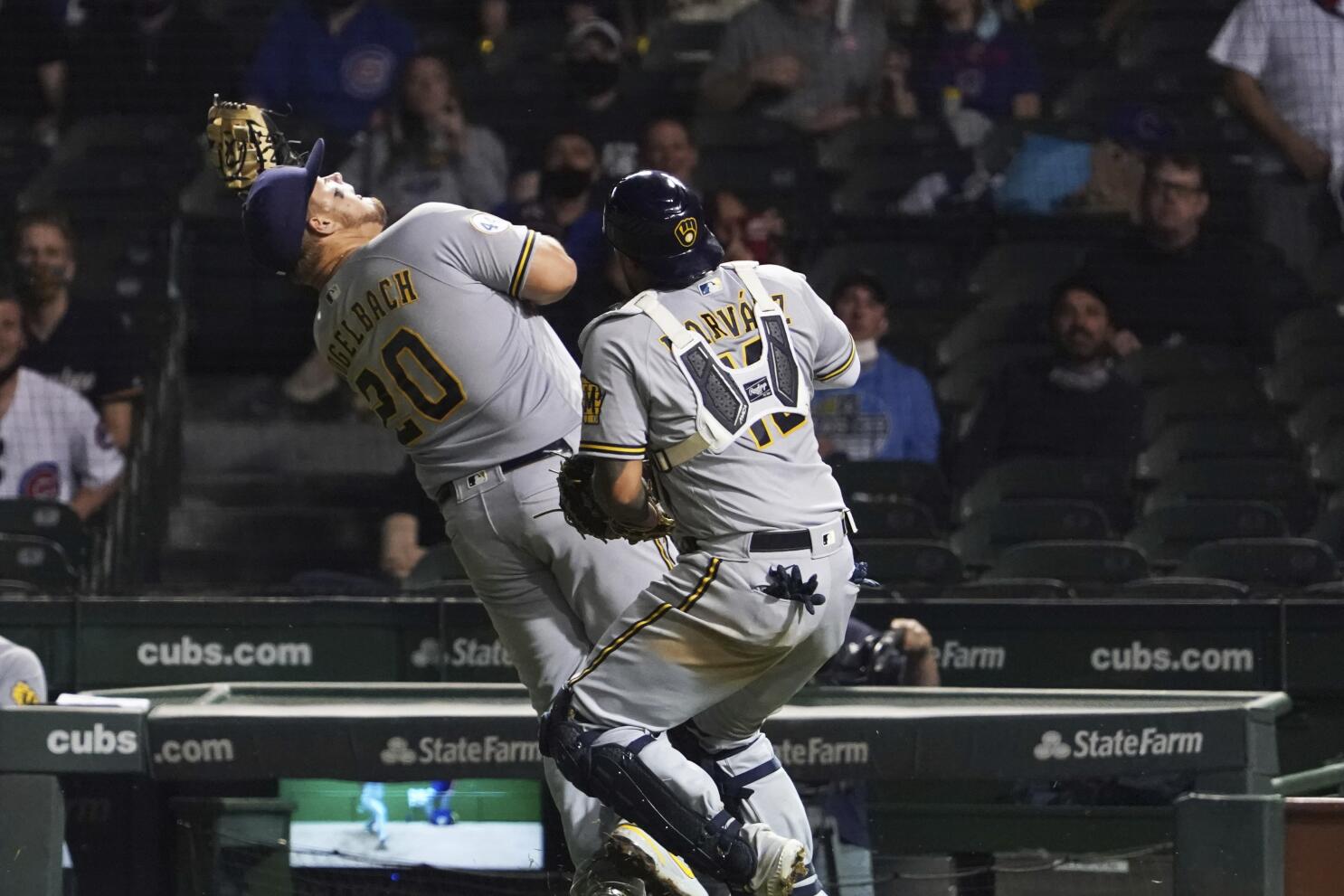 Brewers' Brandon Woodruff, Cubs' Willson Contreras get angry