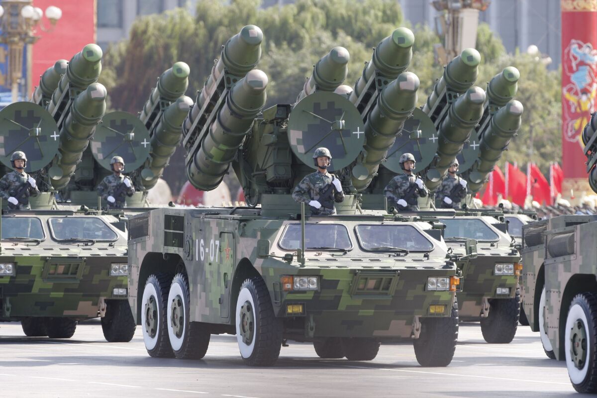 The last military parade in China was held in 2009 to mark the 60th anniversary of the founding of the People's Republic of China.