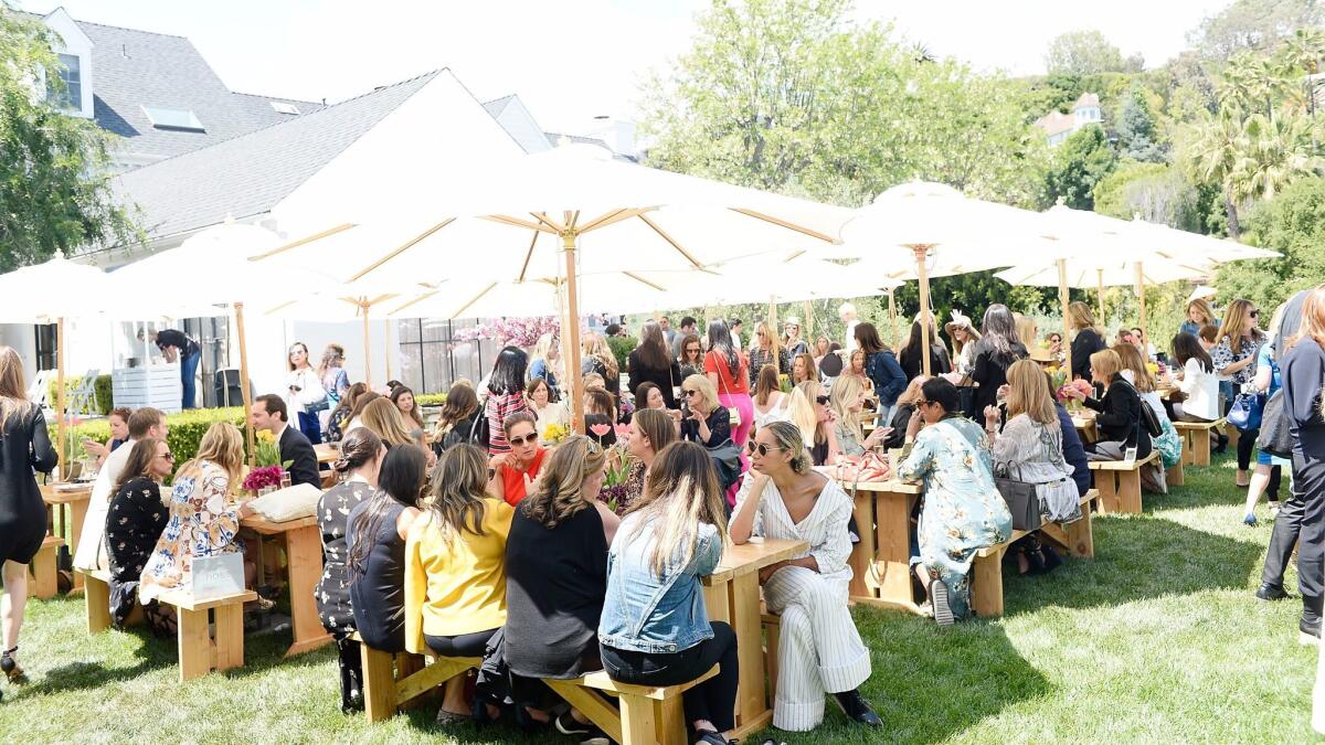 General view of atmosphere at the annual H.E.A.R.T. brunch featuring Stella McCartney on April 18 in Los Angeles.