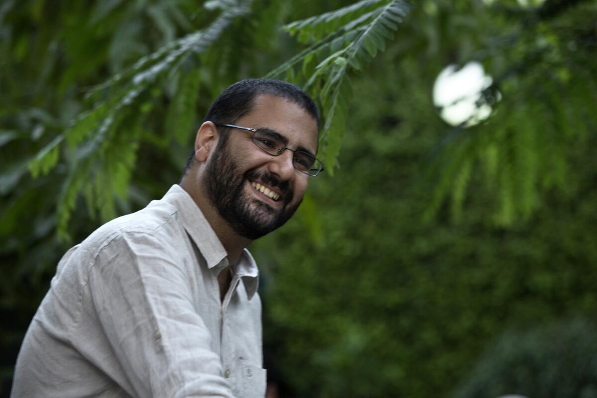 Egyptian pro-democracy activist Alaa Abdel-Fattah