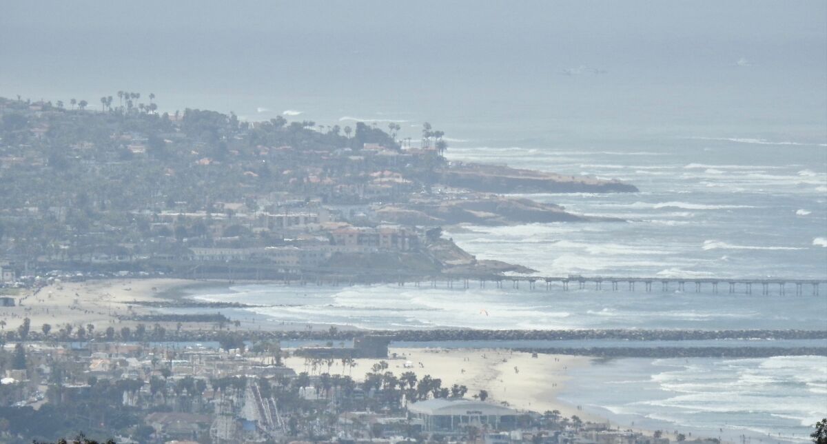 San Diego was blanketed with 'May gray' clouds on Sunday