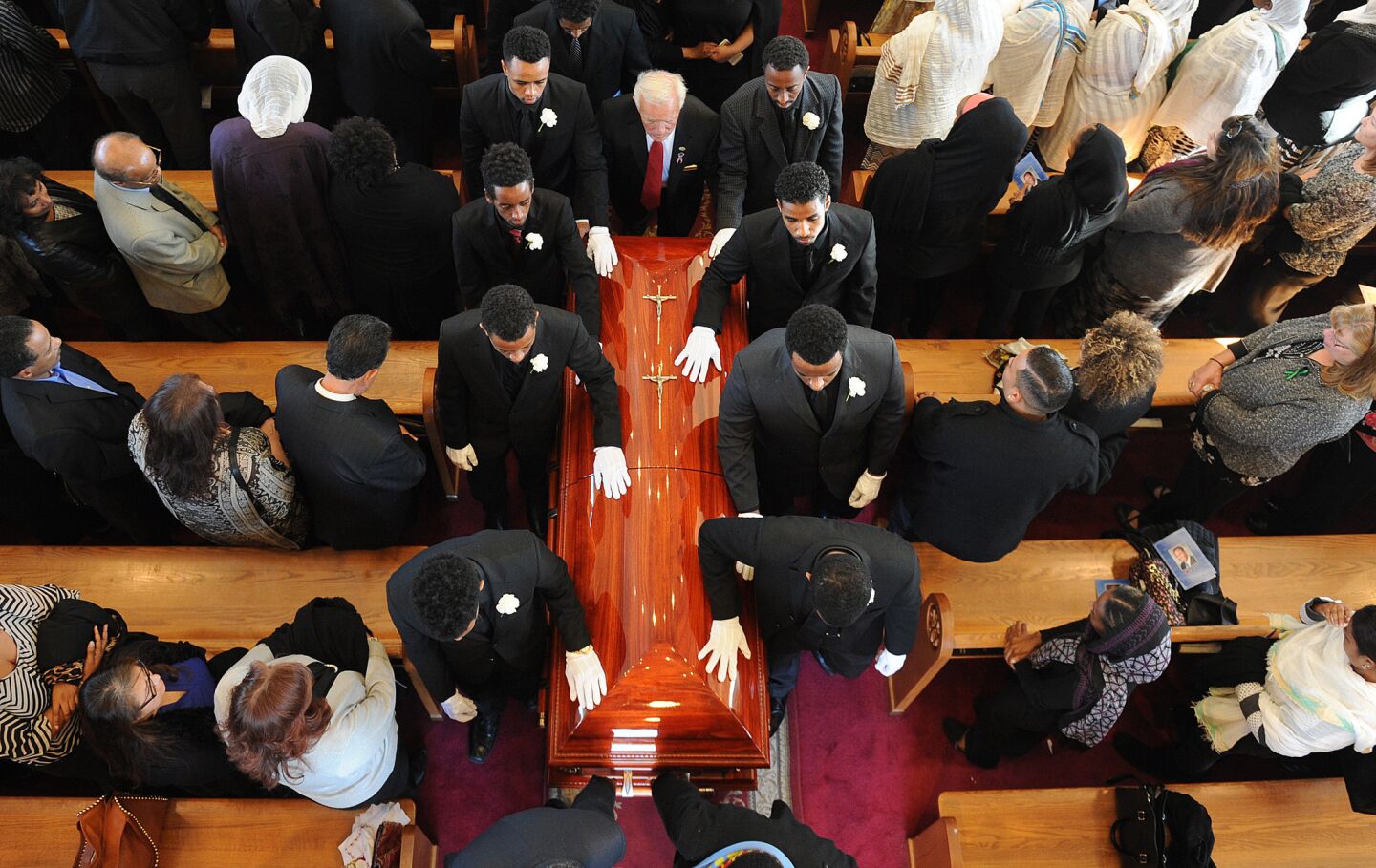 Isaac Amanios' funeral