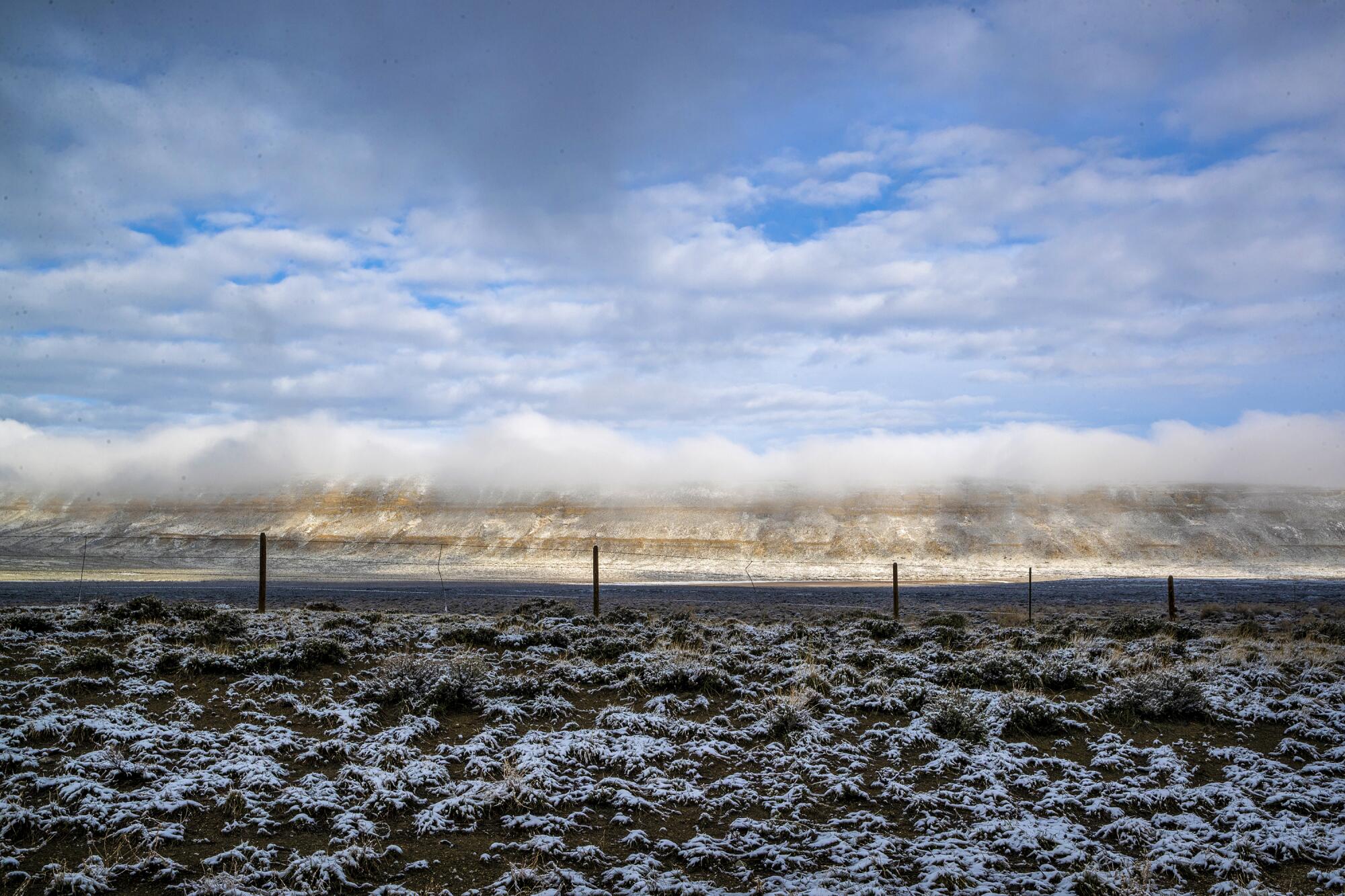 Wyoming's Carbon County after a snowstorm.