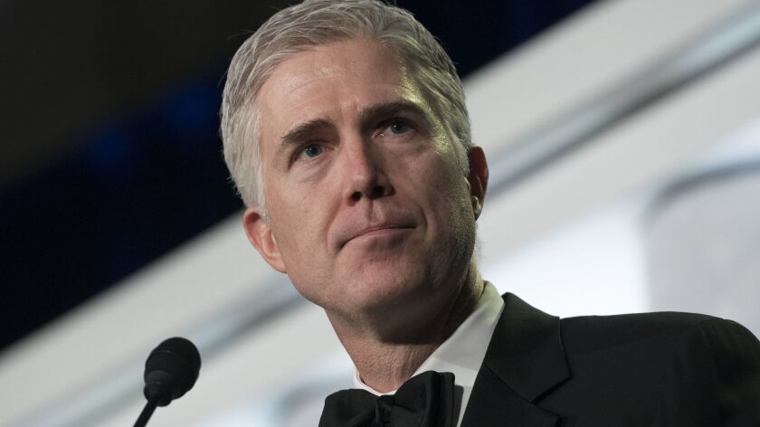 Supreme Court Associate Justice Neil Gorsuch speaks at the Federalist Society’s 2017 National Lawyer