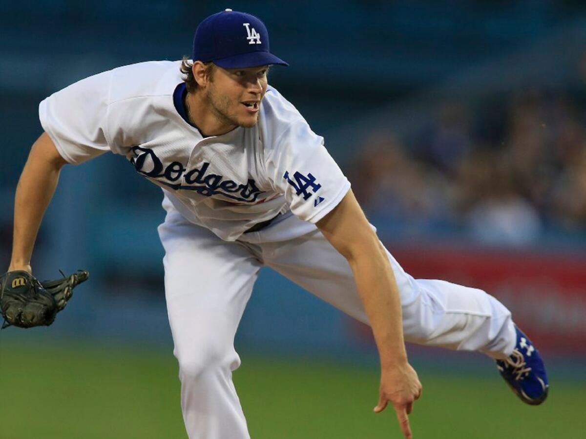 Clayton Kershaw held Atlanta scoreless through seven innings as the Dodgers beat the Braves, 8-0.