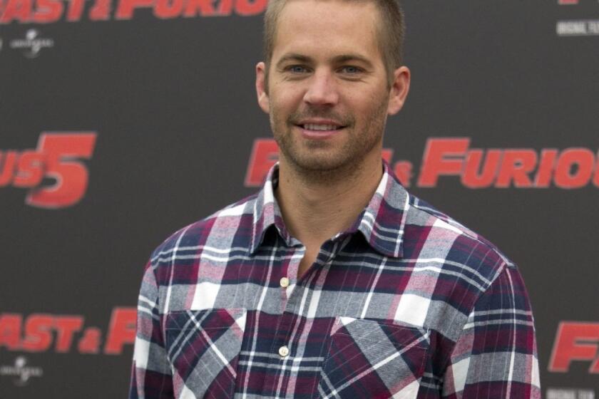 Actor Paul Walker at screening of "Fast and Furious 5" in Rome in 2011.